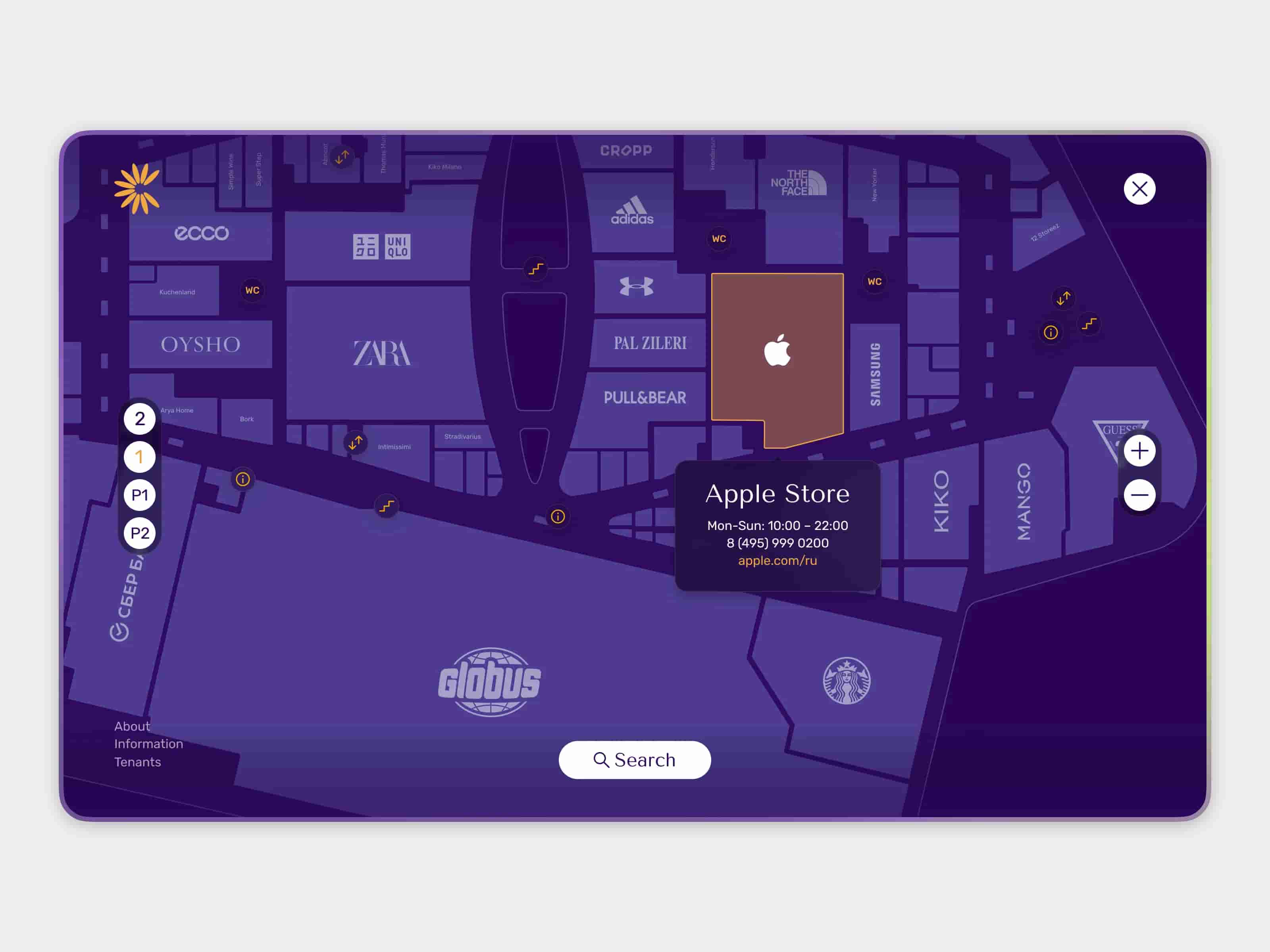 Interactive map